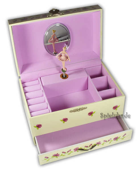 Spieluhren-Ballerina Schmuckschatulle Schmuckk�stchen