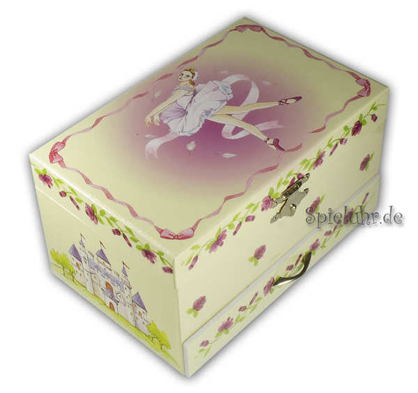 Spieluhren-Ballerina Schmuckschatulle Schmuckk�stchen