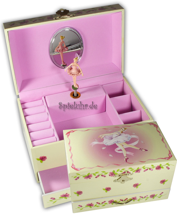 Spieluhren-Ballerina Schmuckschatulle Schmuckk�stchen