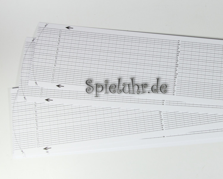 Lochbandstreifen f�r Spielwerk 30 T�ne f�r eigene Melodien