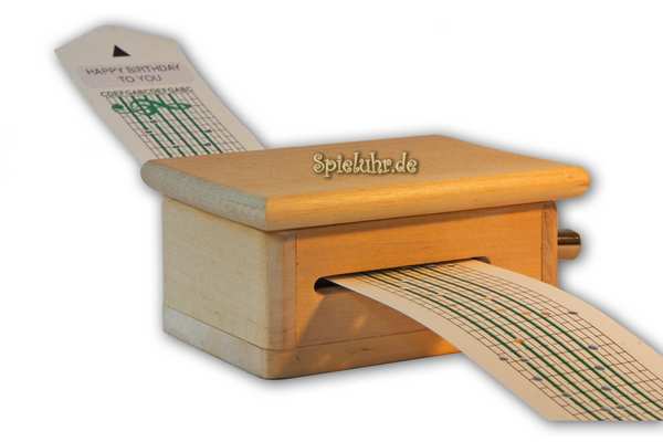 Lochband-Spieluhr Wolferl mit Handkurbel zum Selbst-Erstellen 15 Ton