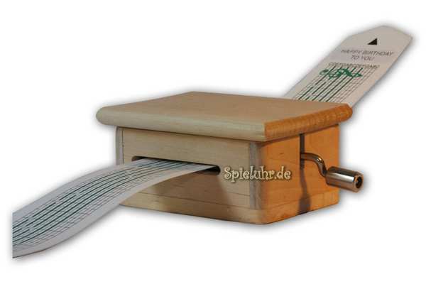 Lochband-Spieluhr Wolferl mit Handkurbel zum Selbst-Erstellen 15 Ton