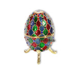 Spieluhren-Schmuck-Ei bunt mit Spieluhr nach Faberge-Ar