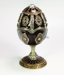 Spieluhren-Schmuck-Ei dunkelrot Spieluhr nach Faberge-A