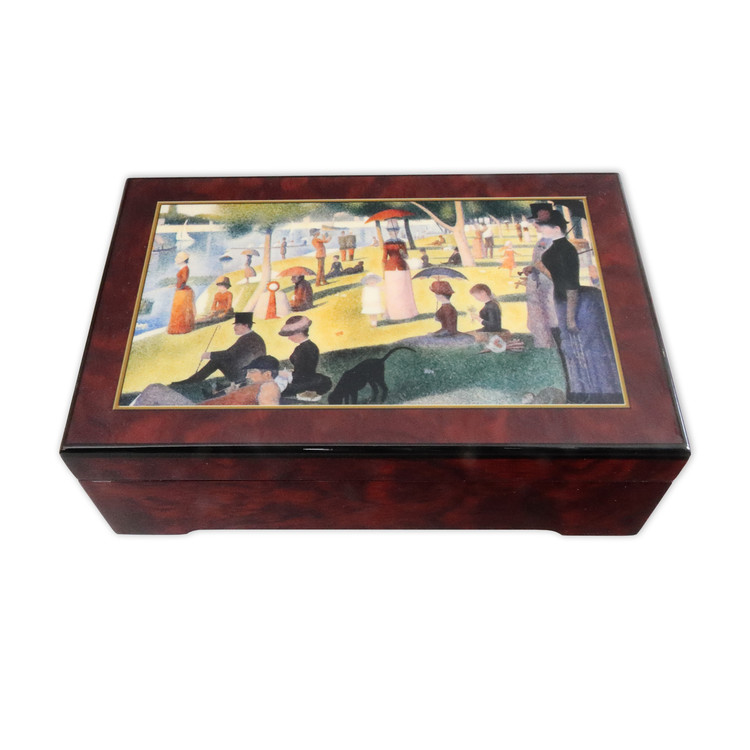 Holz Bildlackschatulle mit Spieluhr Melodie