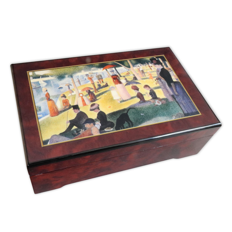 Holz Bildlackschatulle mit Spieluhr Melodie