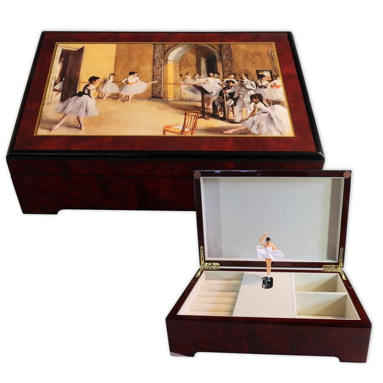 Holz Spieluhr Bildlackschatulle mit Ballerina f�r Erwachsene
