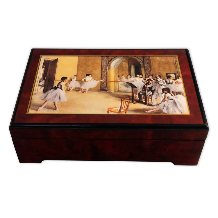 Holz Spieluhr Bildlackschatulle mit Ballerina f�r Erwachsene