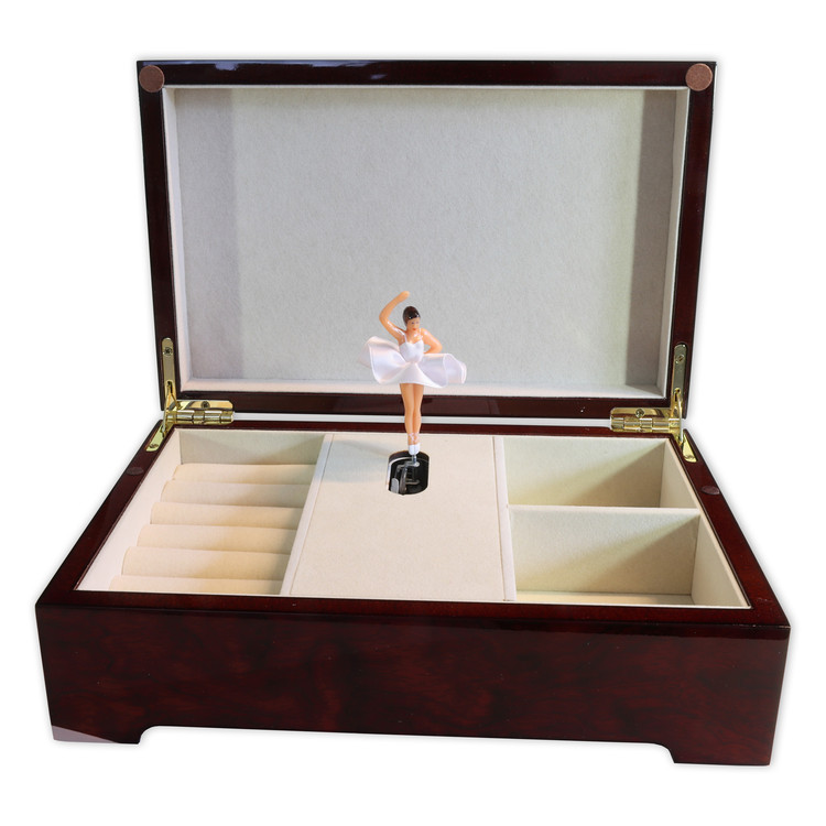 Holz Spieluhr Bildlackschatulle mit Ballerina f�r Erwachsene