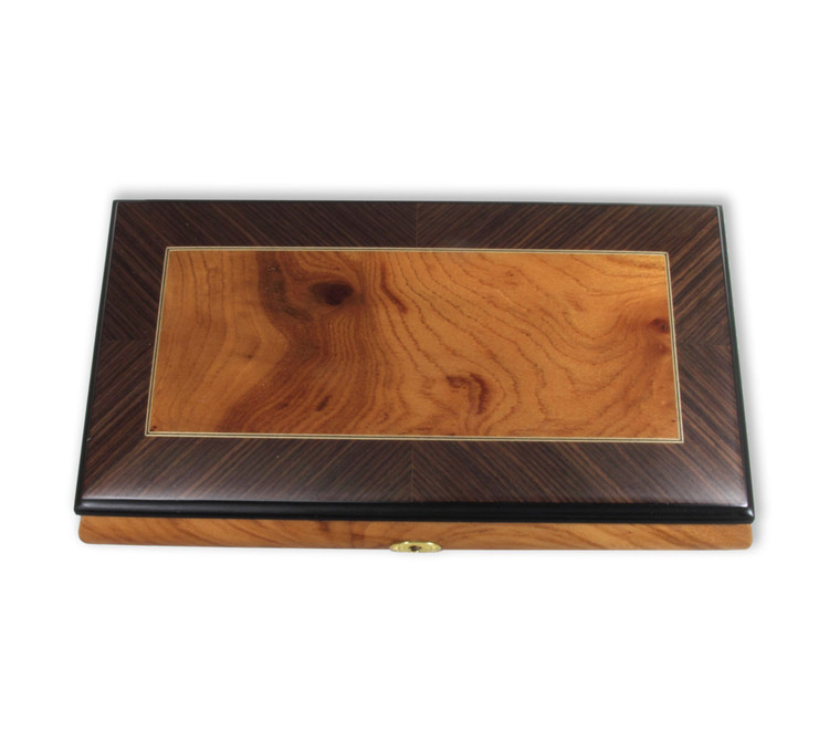 Schmuckschatulle Wurzelholzeinlage Melodie w�hlbar 23 T�ne