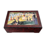 Holz Bildlackschatulle mit Spieluhr Melodie