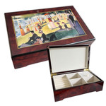 Holz Bildlackschatulle mit Spieluhr Melodie
