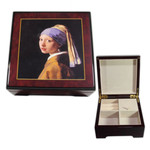 Bildlackdose M�dchen mit Perlenohrring von Jan Vermeer,