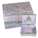 Metallisch schimmerndes Ballerina Schmuckk�stchen mit S
