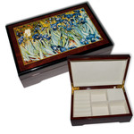 Spieluhr Holz Bildschatulle Iris von Vincent van Gogh, mit Spieluhr f�r Erwachsene