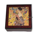 Bildlackschatulle Dame mit F�cher von Gustav Klimt, mit Spieluhr 