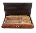 XL Schmuck-Schatulle Instrumenten Intarsie, Spieluhr Melodie w�hlbar 30 T�ne 